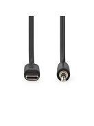 Nedis CCGL65950BK10 USB-C (USB C) dugó - 3,5 mm sztereo jack dugó | 1,00 m