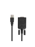 Nedis CCGW60852BK09, USB - RS232 (adapter) kábel, 0,9m