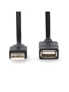 Nedis CCGL60010BK20 USB hosszabító / toldó kábel, USB2.0, hossz: 2m