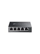 TP-LINK Switch 5x1000Mbps (1xPOE + 4xPOE+) Fémházas Easy Smart (Omada), ES205GP