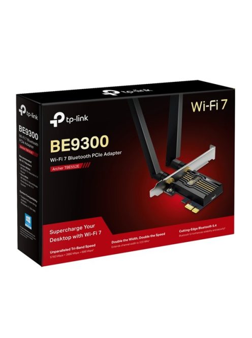 TP-LINK Wireless és Bluetooth 5.4 Adapter PCI-Express Dual Band BE9300, ARCHER TBE552E