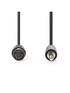Nedis CAGL20100BK10 audio kábel 5p DIN dugó - 3,5mm szereo jack dugó, hossz 1m