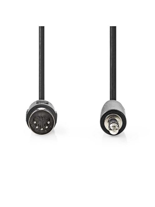 Nedis CAGL20100BK10 audio kábel 5p DIN dugó - 3,5mm szereo jack dugó, hossz 1m