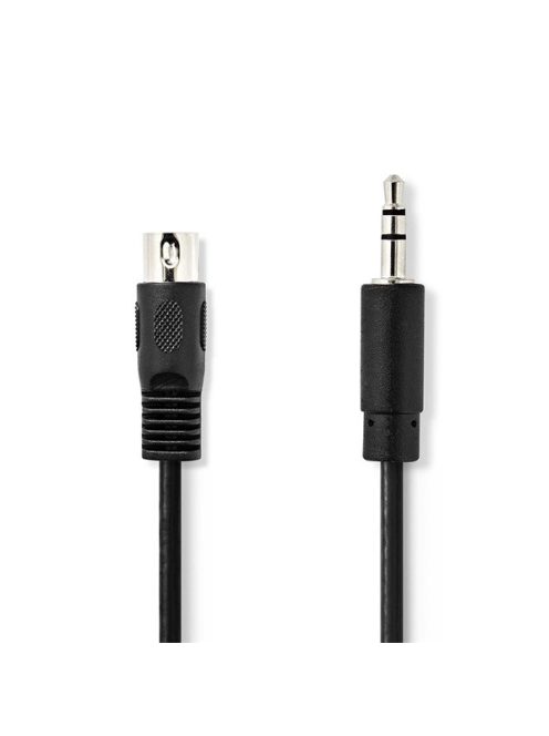 Nedis CAGL20100BK10 audio kábel 5p DIN dugó - 3,5mm szereo jack dugó, hossz 1m
