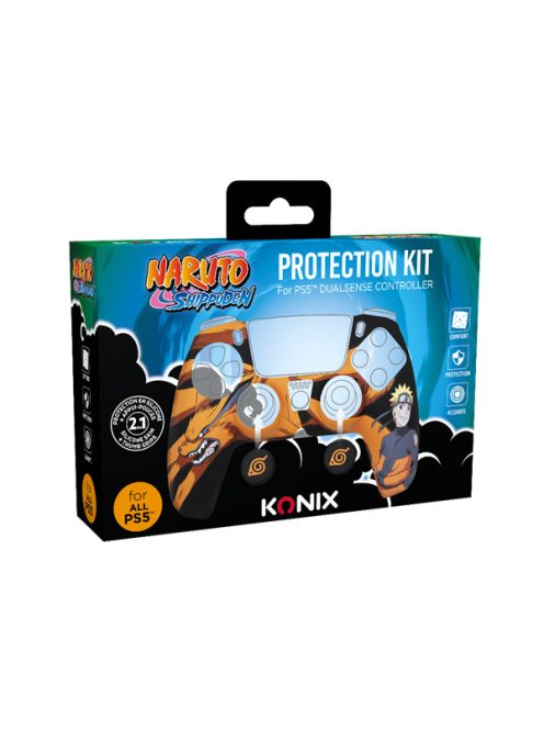 KONIX - NARUTO PS5 Dualsense kontroller Védőkészlet, Fekete