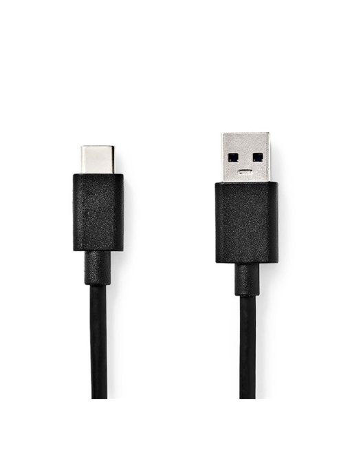 Nedis CCGL61600BK10 USB kábel, USB 3.2 Gen 1, USB-A dugó - USB-C dugó, 15 W | 5 Gbps, 1 m