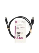 Nedis CCGL61600BK10 USB kábel, USB 3.2 Gen 1, USB-A dugó - USB-C dugó, 15 W | 5 Gbps, 1 m