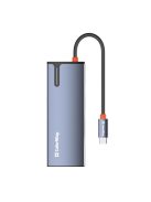 COLORWAY USB-elosztó (dokkolóállomás) CW-HUB01, ColorWay USB-C 5-b-1 Type C PD 100W/USB3.0x3/HDMI 4K
