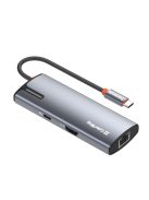 COLORWAY USB-elosztó (dokkolóállomás) CW-HUB02, USB-C 6-B-1 Type C PD 100W/USB3.0?3/HDMI 4?/RJ45