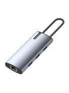 COLORWAY USB-elosztó (dokkolóállomás) CW-HUB02, USB-C 6-B-1 Type C PD 100W/USB3.0?3/HDMI 4?/RJ45