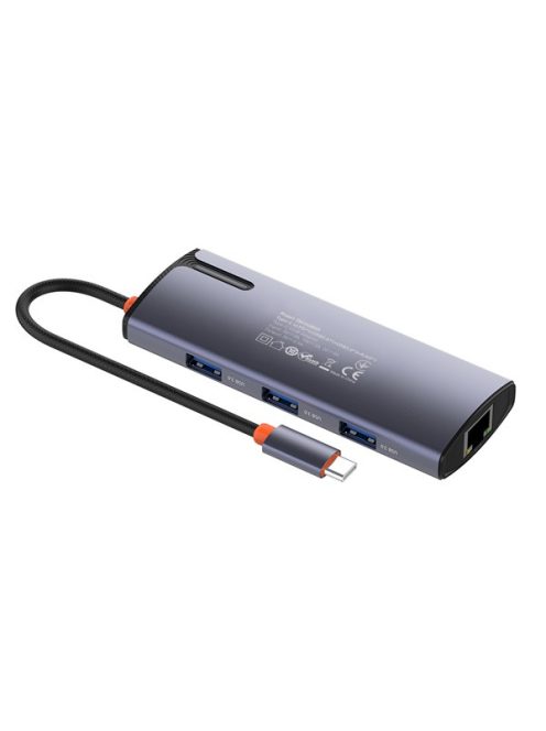COLORWAY USB-elosztó (dokkolóállomás) CW-HUB03, USB-C 6-B-1 Type C PD 100W/USB3.0x3/USB2.0/RJ45