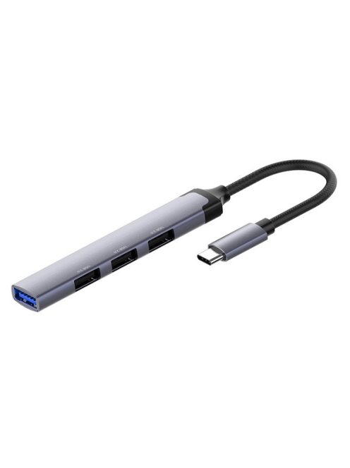 COLORWAY USB-elosztó CW-HUB04, USB-C 4-B-1 USB2.0X3/USB3.0
