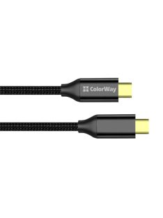   COLORWAY Kábel Type-C CW-CBPDCC062-BK, USB3.2, 20Gbps 4K PD100W, Gen2 5A 1M fekete