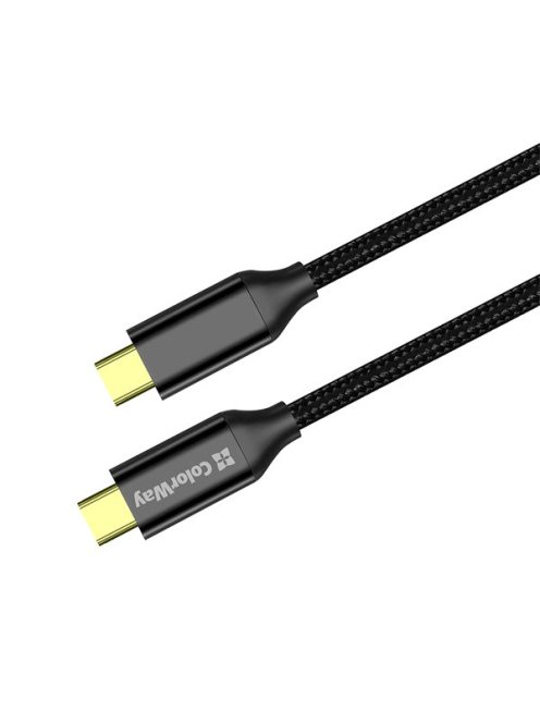 COLORWAY Kábel Type-C CW-CBPDCC062-BK, USB3.2, 20Gbps 4K PD100W, Gen2 5A 1M fekete