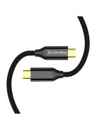 COLORWAY Kábel Type-C CW-CBPDCC062-BK, USB3.2, 20Gbps 4K PD100W, Gen2 5A 1M fekete