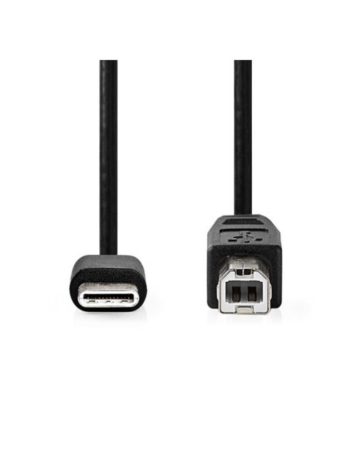 Nedis CCGB60650BK20 USB-C dugó - USB- B dugó (USB C - USB B) kábel, 480 Mbps, 2m