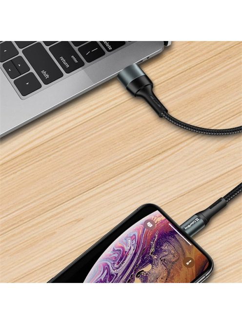 COLORWAY Kábel, USB Type-C CW-CBUC045-BK, nylon 2,4A 1M fekete