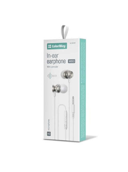 COLORWAY Fejhallgató CW-WD03WT, 3,5 mm-es vezetékes fülhallgató UrbanBeat White
