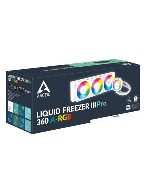 ARCTIC COOLING CPU hűtő Liquid Freezer III Pro 360 A-RGB (vízhűtés), Univerzális Fehér