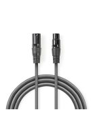 Nedis COTG15010GY150  XLR 3 tűs dugó | XLR 3 tűs aljzat, 15m