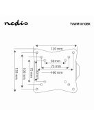 Nedis TVWM1010BK LCD TV / monitor fali tartó konzol, 13-27",  max. teherbírás 30 kg, faltáv:20mm, acél