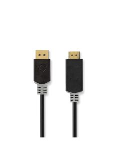  Nedis CCBW37100AT20 display port dugó -  HDMI dugó kábel, 4K@30Hz | Aranyozott | 2,00 m