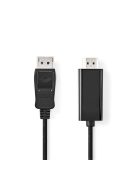 Nedis CCGL37100BK30 Display port dugó - HDMI dugó kábel 1080p, 3m