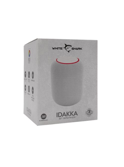 WHITE SHARK GBT-619W IDAKKA-W BLUETOOTH HANGSZÓRÓ 2x5W, TWS, fehér, 2400mA