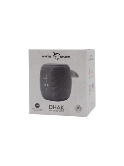 WHITE SHARK GBT-888G DHAK-G BLUETOOTH HANGSZÓRÓ 5W, TWS, szürke, 1200mA