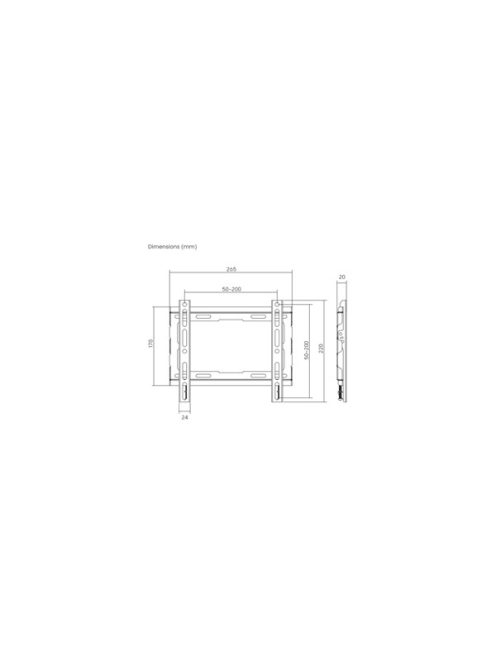 SBOX PLB-2222F-2 FALI KONZOL,23-43 (58-109cm) FIX, 45KG MAX.