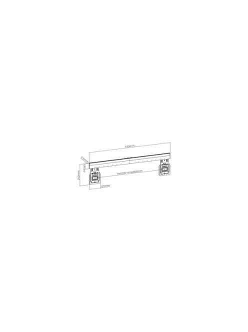 SBOX PLB-1948 FALI KONZOL,43-100 FIX, 800X600MM, 75KG MAX.