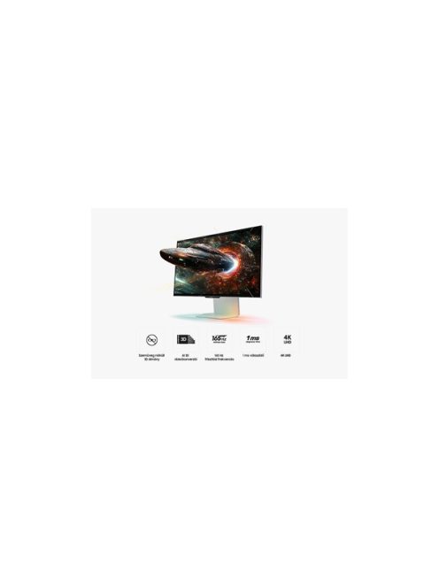 SAMSUNG Gaming 165Hz 3D monitor 27" G90XF, 3840x2160, 16:9, 350cd/m2, 1ms, HDMI/DisplayPort/USB,Pivot, Hangszóró