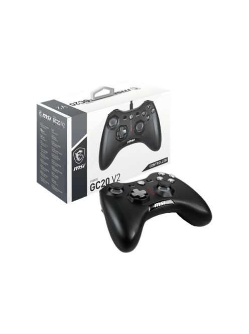 MSI ACCY Force GC20 V2 Wired Game Controller, Black