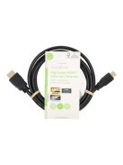 Nedis CVGL34500BK15 mini HDMI - HDMI kábel, 4K@30Hz, 10,2 Gbps, 1,5m