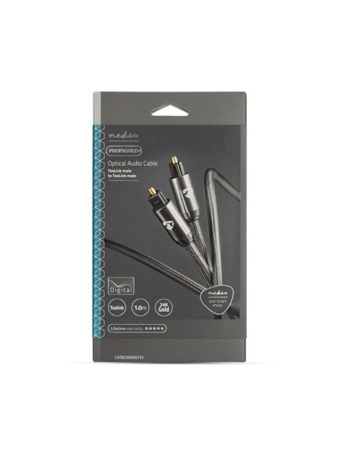 Nedis Profigold CATB25000GY10 optikai kábel, toslink, 1m