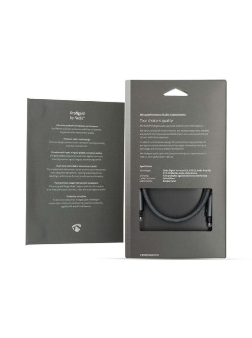 Nedis Profigold CATB25000GY10 optikai kábel, toslink, 1m
