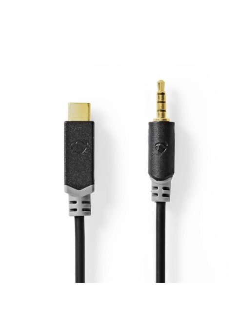 Nedis CCBW65950AT10 USB-C (USB C) dugó - 3,5 mm sztereo jack dugó kábel, aranyozott csatlakozók, 1m