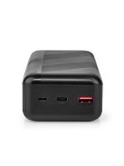 Nedis UPBKPD30000BK hordozható külső akkumulátor, powerbank 30000mAh
