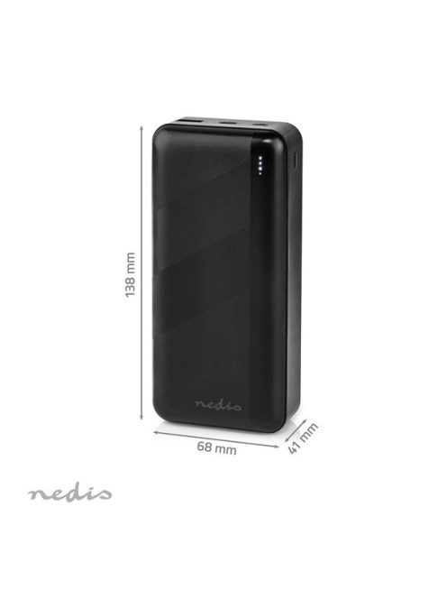 Nedis UPBKPD30000BK hordozható külső akkumulátor, powerbank 30000mAh