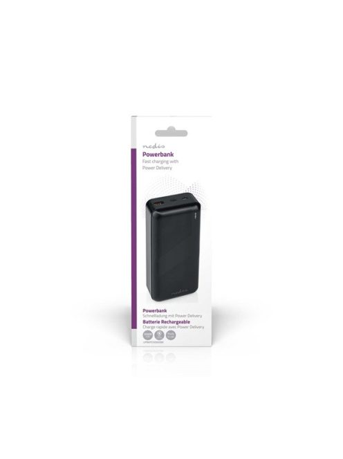 Nedis UPBKPD30000BK hordozható külső akkumulátor, powerbank 30000mAh
