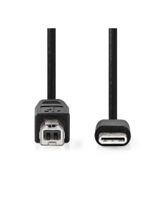   Nedis CCGL60650BK10 USB-C dugó - USB- B dugó (USB C - USB B) kábel, 480 Mbps, 1m