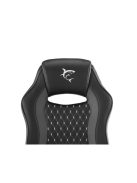 WHITE SHARK NYX-B NYX gamer szék, fekete, puha nyak, fej és hát párnák, lélegzó felület, 120 kg - ig
