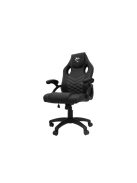 WHITE SHARK ZOLDER fekete gamer szék , puha nyak, fej és hát párnák, lélegző felület, 3 év garancia, 120 kg - ig