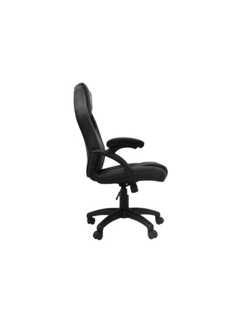 WHITE SHARK ZOLDER fekete gamer szék , puha nyak, fej és hát párnák, lélegző felület, 3 év garancia, 120 kg - ig