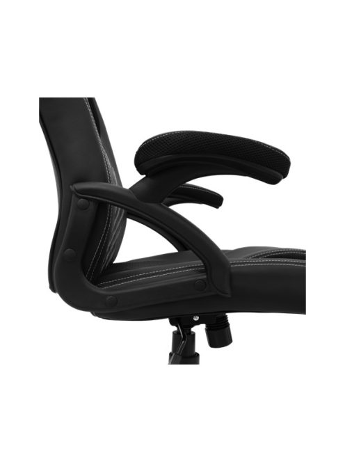 WHITE SHARK ZOLDER fekete gamer szék , puha nyak, fej és hát párnák, lélegző felület, 3 év garancia, 120 kg - ig