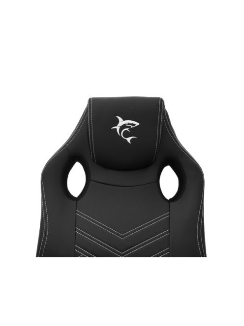 WHITE SHARK ZOLDER fekete gamer szék , puha nyak, fej és hát párnák, lélegző felület, 3 év garancia, 120 kg - ig