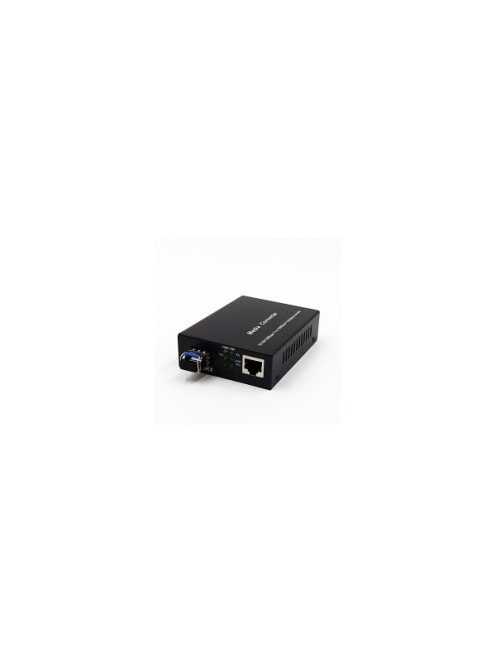 LINKEASY média konverter 10/100M/1G/2.5G/5G/10GBase-T + 1x10GE SFP+ (SFP+ modul nélkül), külső 5V PSU