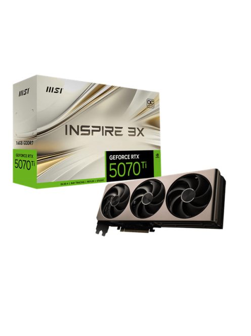 MSI Videokártya PCI-Ex16x nVIDIA RTX 5070 Ti INSPIRE 3X 16GB DDR7 OC