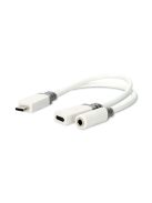 Nedis CCBW64922WT01 USB-C (USB C) dugó - USB-C aljzat, 3,5 mm sztereo jack aljzat, 60W, DAC
