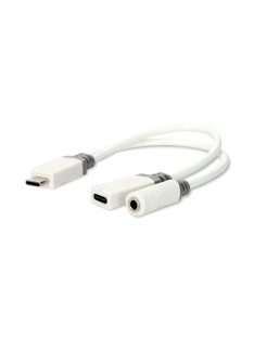   Nedis CCBW64922WT01 USB-C (USB C) dugó - USB-C aljzat, 3,5 mm sztereo jack aljzat, 60W, DAC